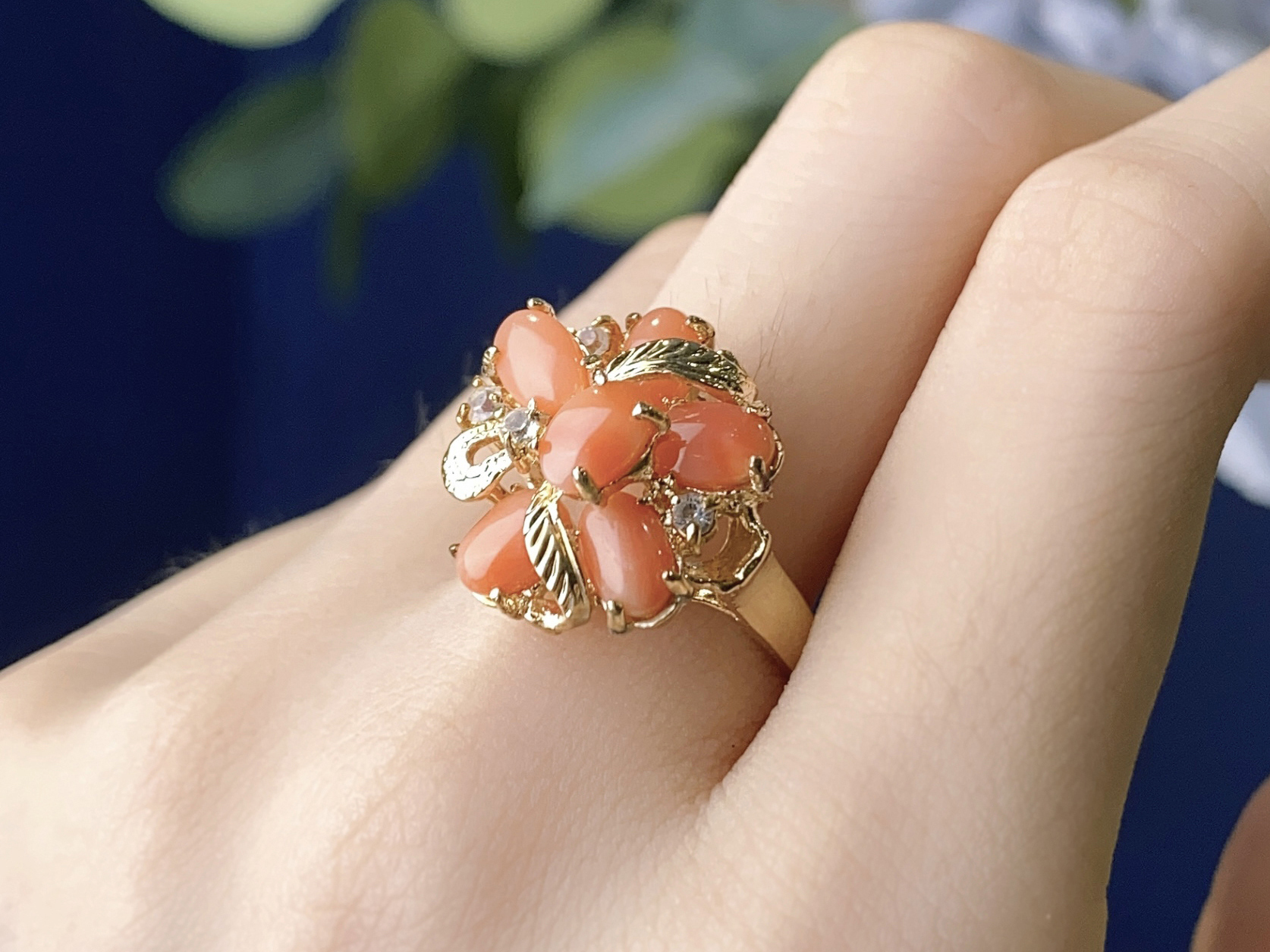 盛宴| 珊瑚| 天然珊瑚戒指– 磨樣MODEYANG-天然A貨翡翠玉鐲專賣店