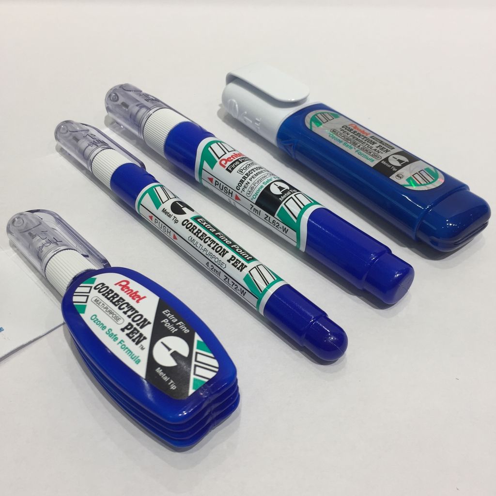 Pentel Micro Correct Correction Pen – ZL31 – Pack of 3 - 12ml 4902506040558