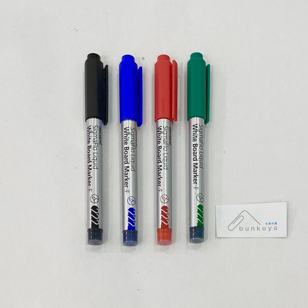 Monami Sigmaflo Liquid 222 White Board Marker F 1.3mm, Dry Erase