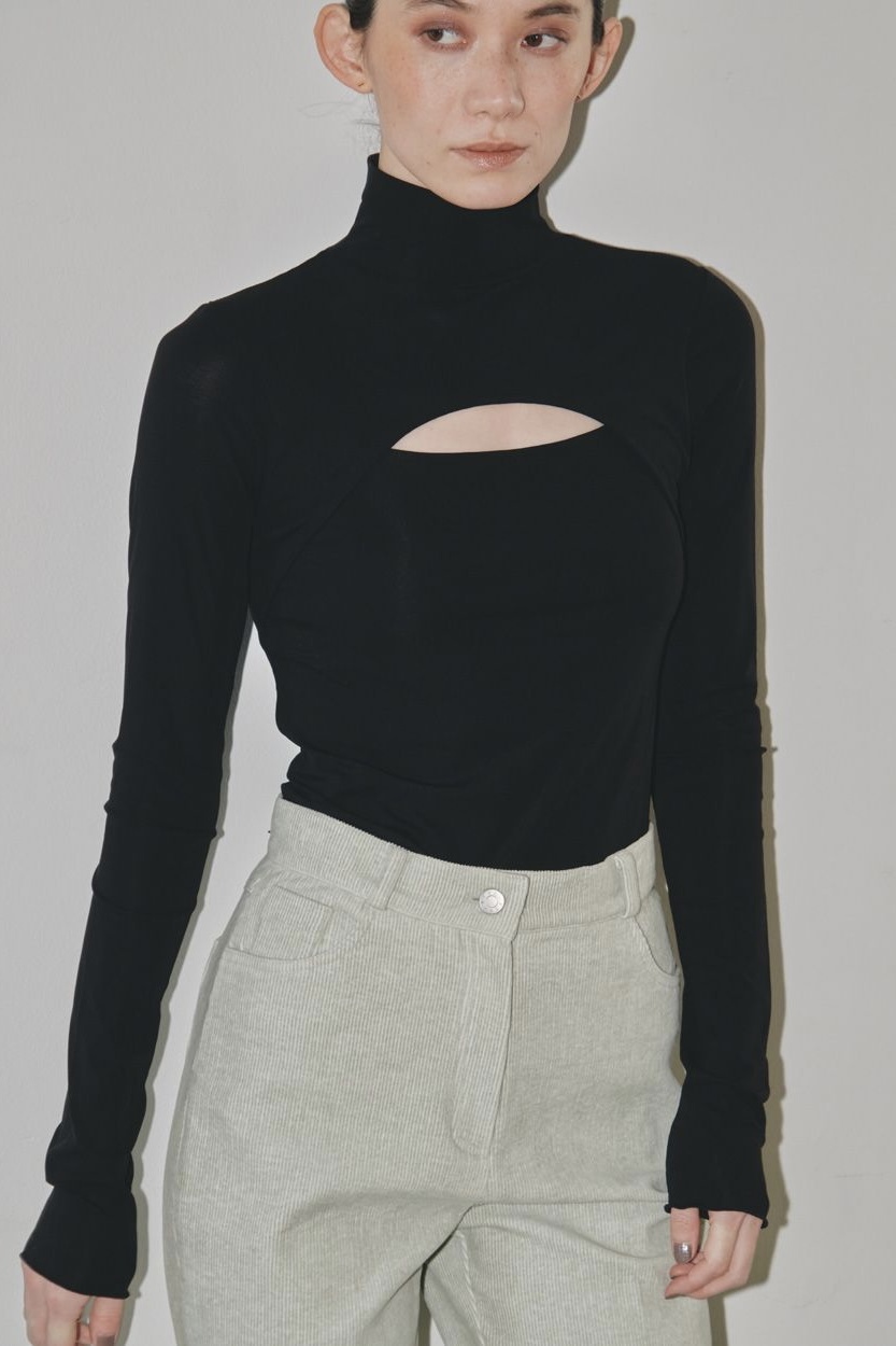 TODAYFUL / Front Slit Tops (black)