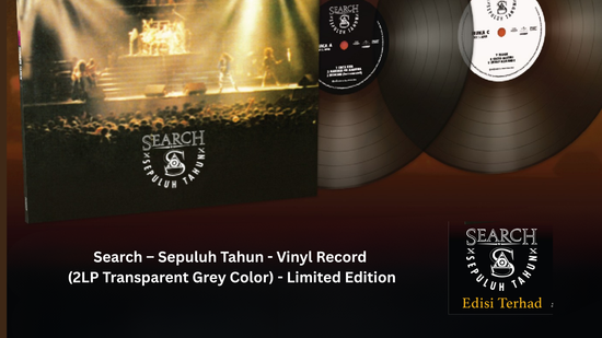 Search ‎– Sepuluh Tahun - Vinyl Record (2LP Transparent Grey Color) | waaStore by wanita.net