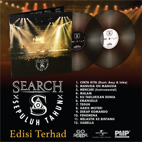 Search ‎– Sepuluh Tahun - Vinyl Record (2LP Transparent Grey Color) | waaStore by wanita.net