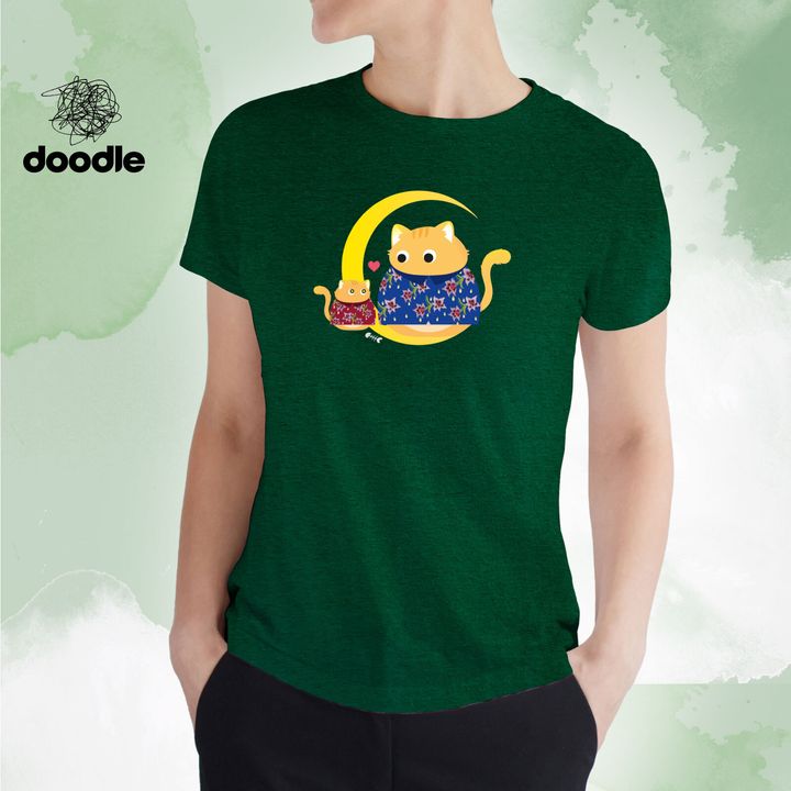 Tshirt_BatikCat-DarkGreen