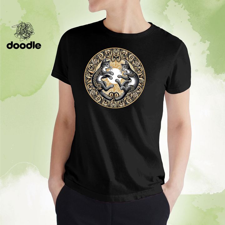 Tshirt_GeminiCats-Black