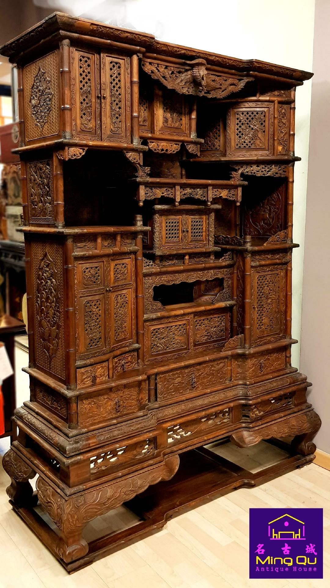 G/T huanghuali wood Duo Bao Cabinet 金三角黄花梨木多宝柜– Ming Qu 