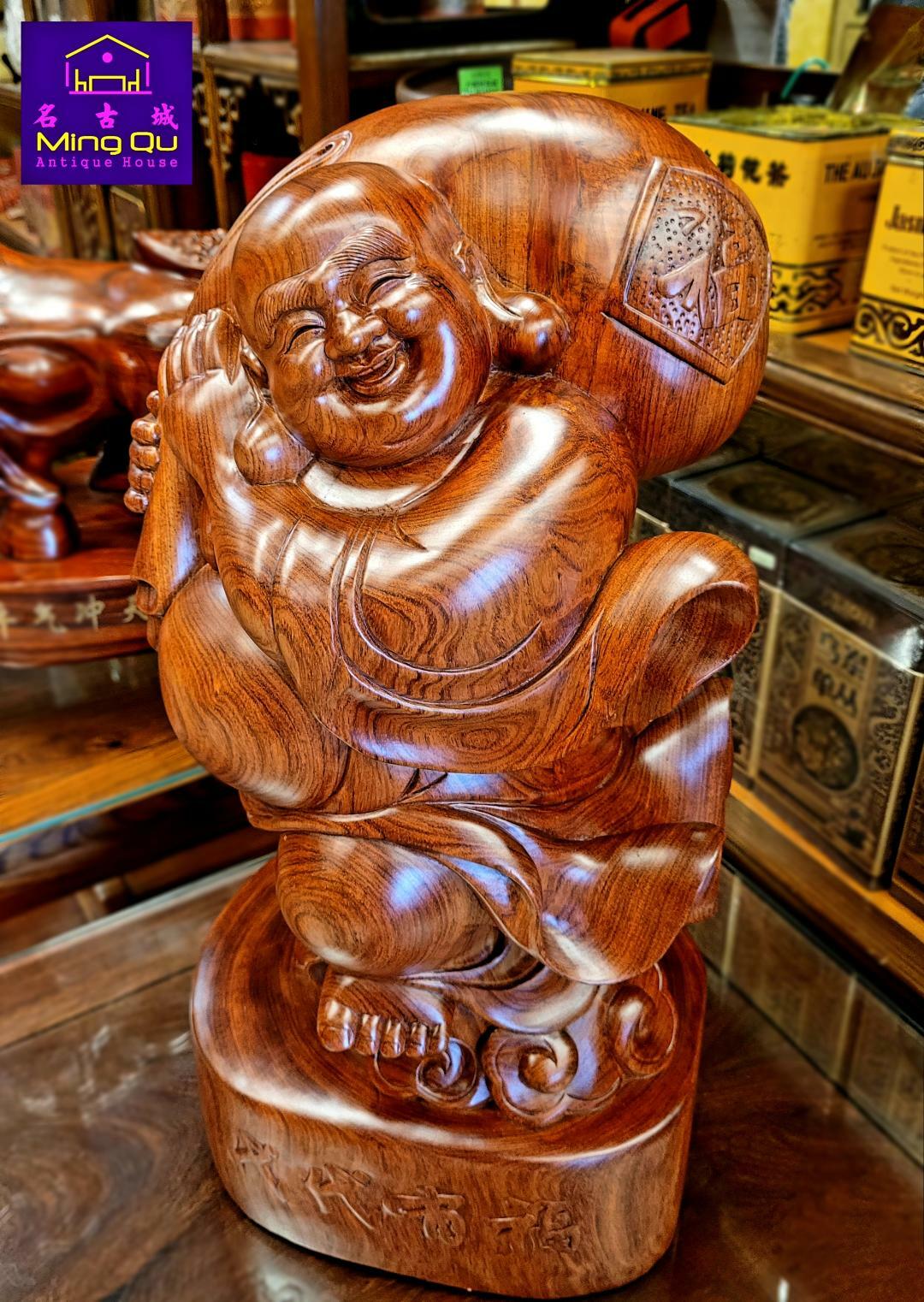 中国古玩 天然木 唐木 花梨黄花梨 特大筆筒重2.4kg