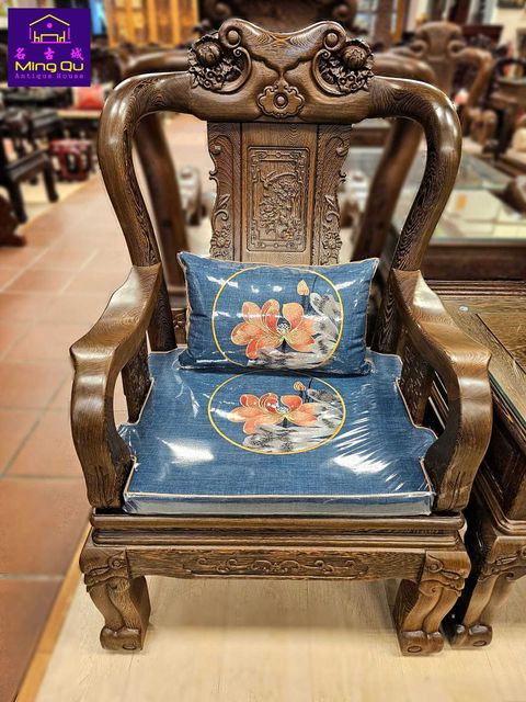 Jichi wood FKHK Settee set of 8pcs 鸡翅木富贵花开梳化8件组合