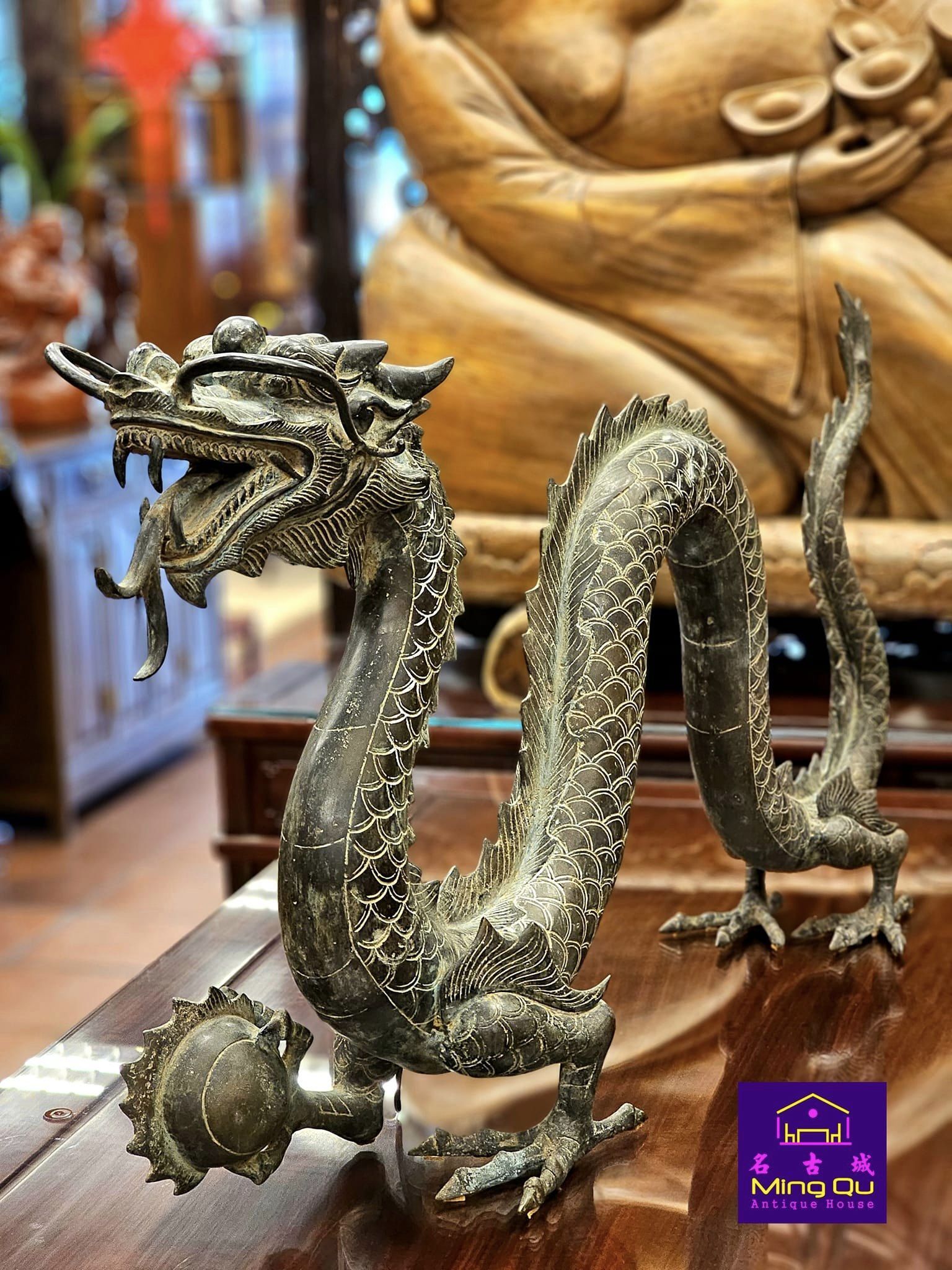 Green Bronze Dragon 青铜龙– Ming Qu Antique House 名古城古董傢俬屋