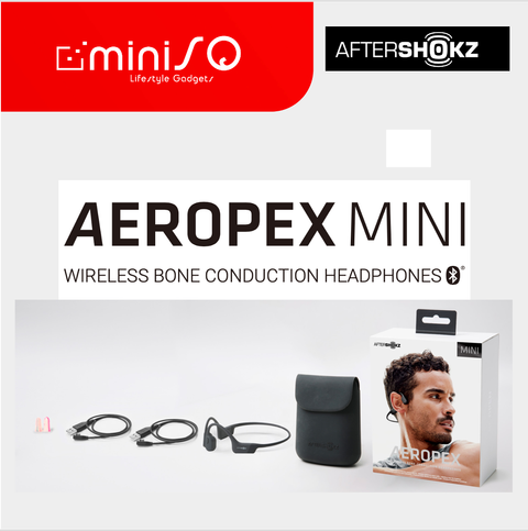 Aeropex Aftershokz Mini and Standard bone conduction bluetooth earphones headphones