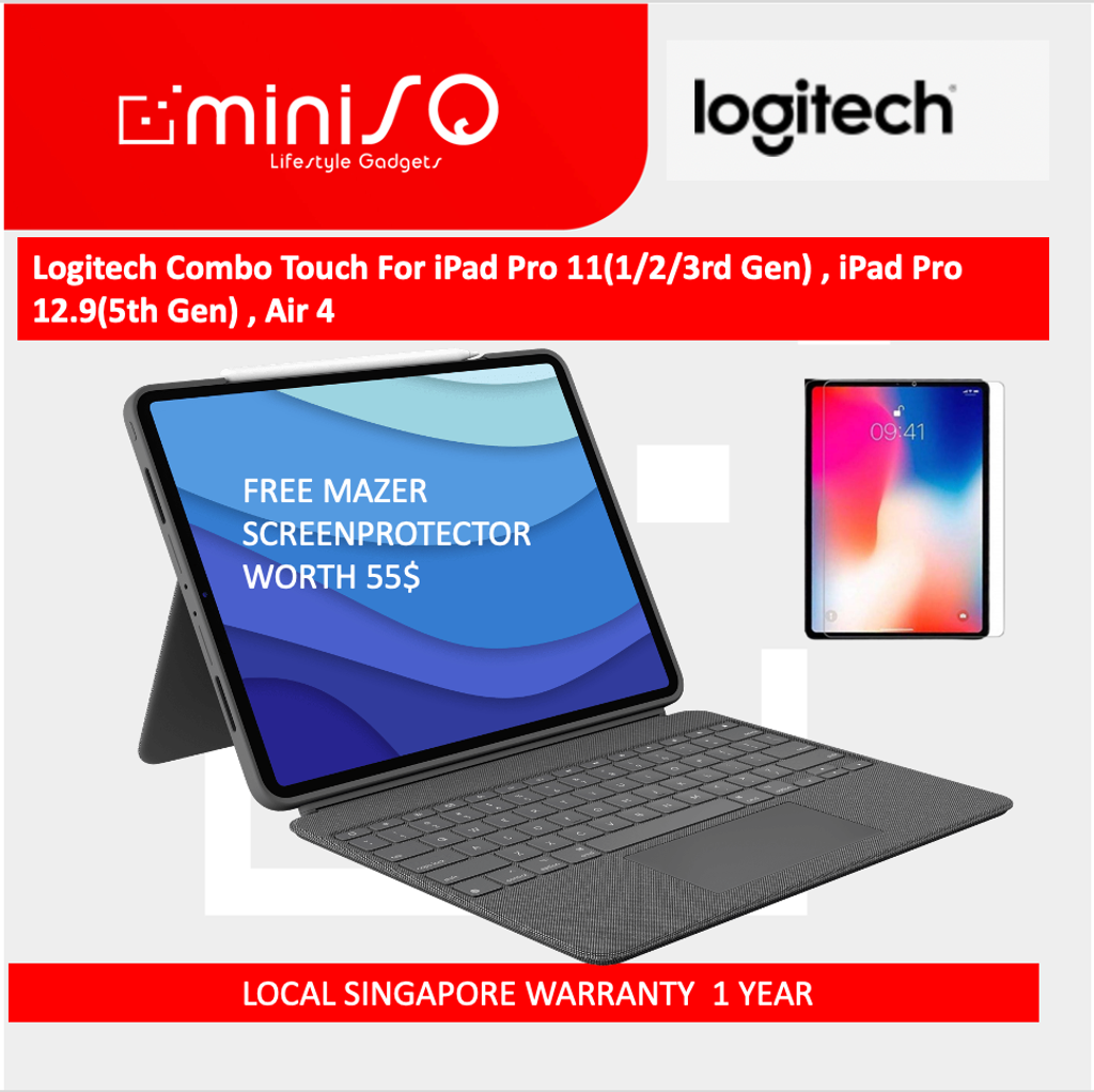 Logitech Combo Touch Keyboard for iPad Pro 11-inch (1st, 2nd, and 3rd