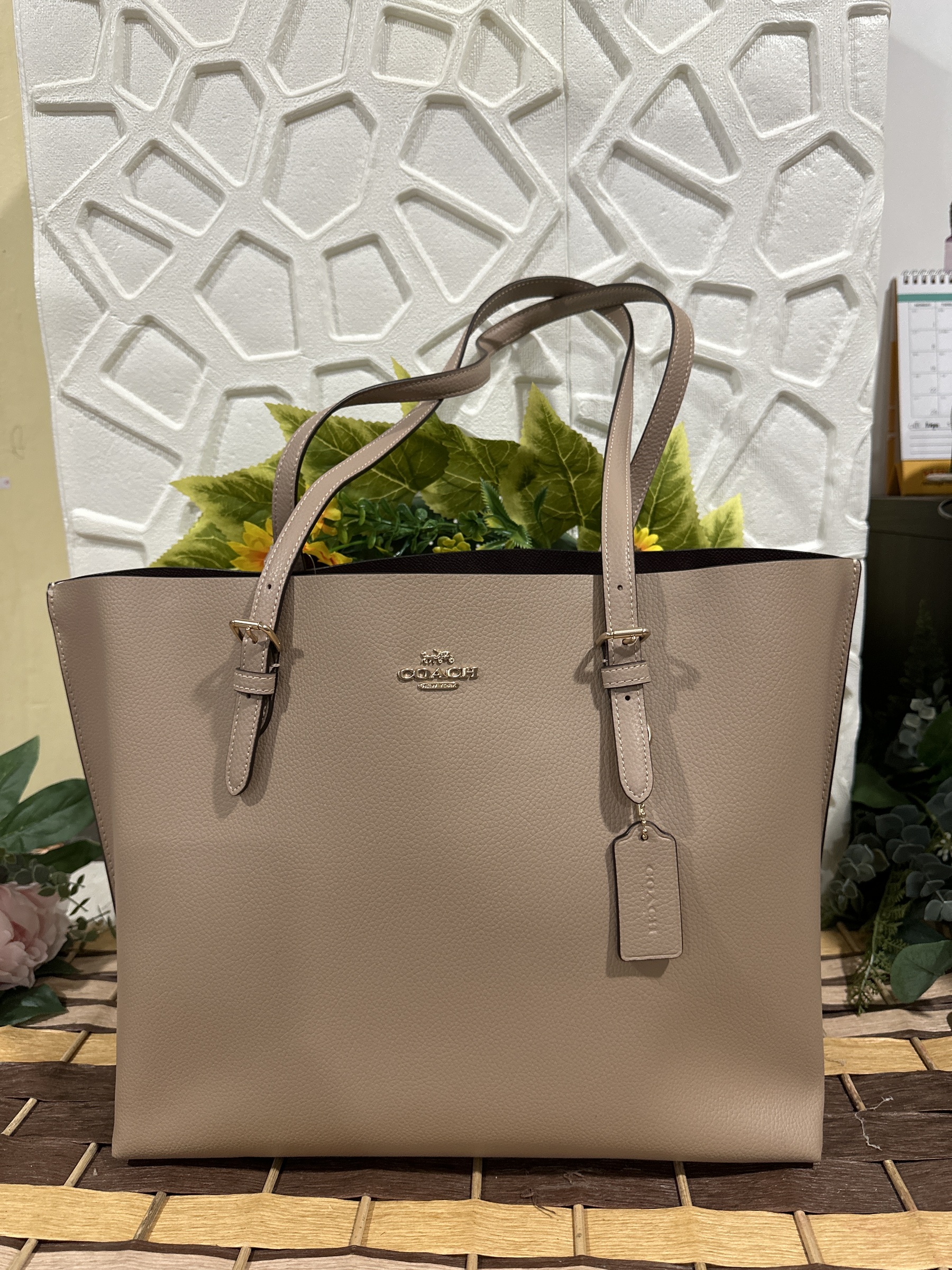 Leather Lth Mollie Tote Coach NWT Coach Mollie Tote Bag 25