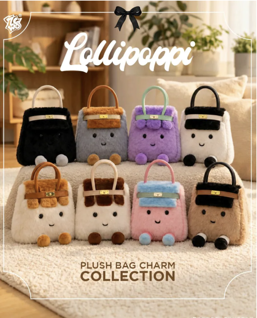 Lollipoppi plush mini couture handbag charm mystery box open series