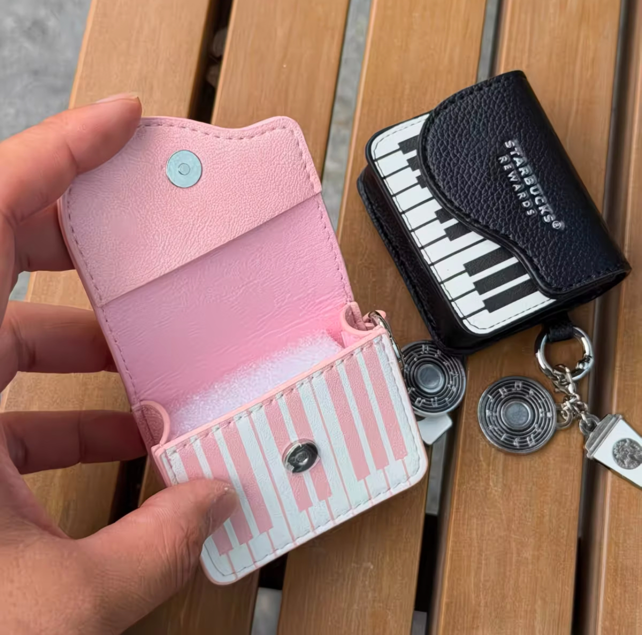 Starbucks Limited Edition Grand Piano Earphone Case and mini crossbody bag