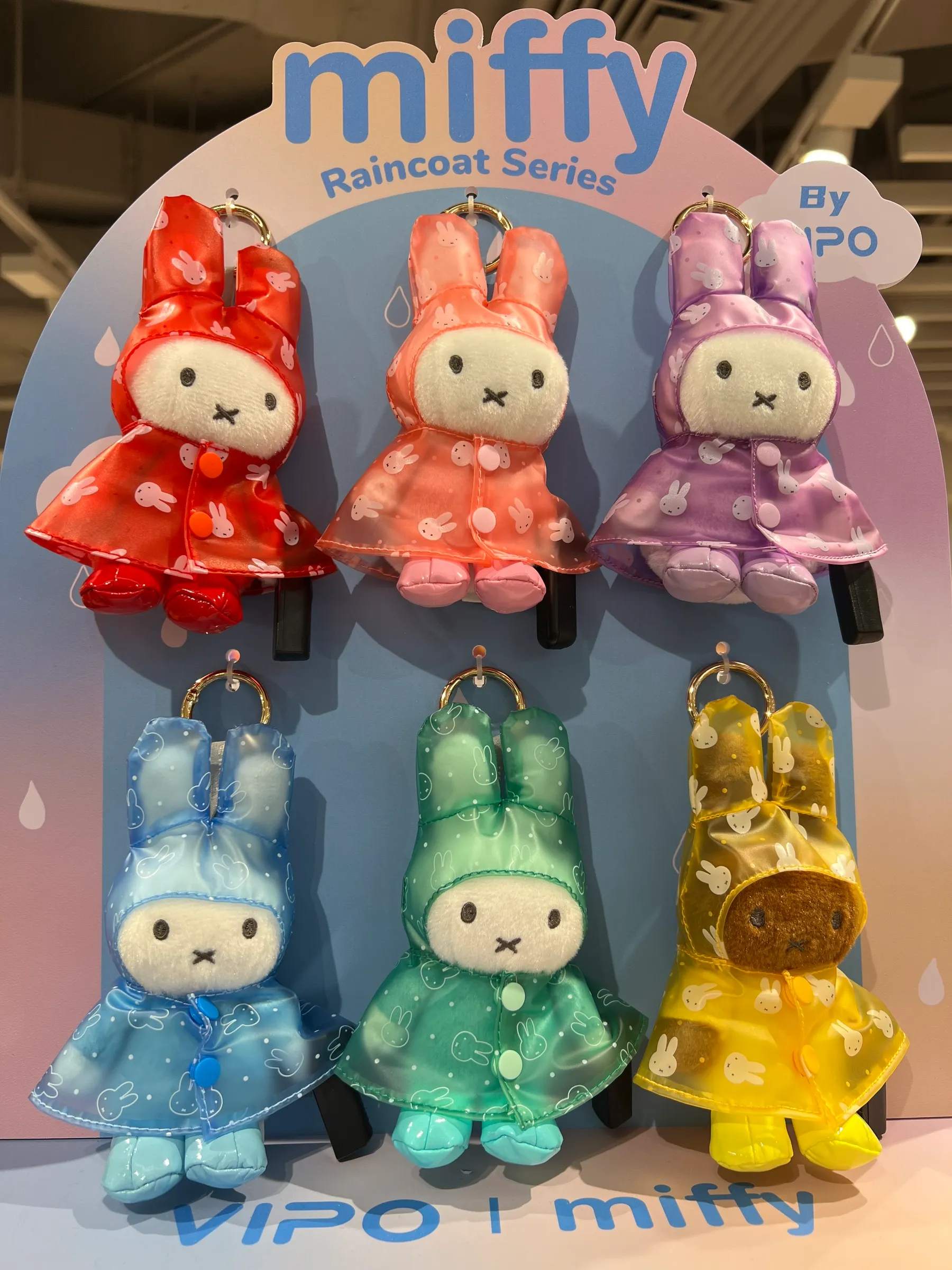 Miffy Raincoat Plush Keychain Blind Box GoShop with Febe