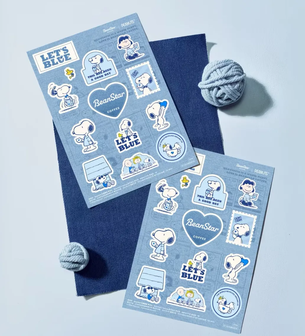 china-exclusive-beanstar-x-snoopy-sticker-set
