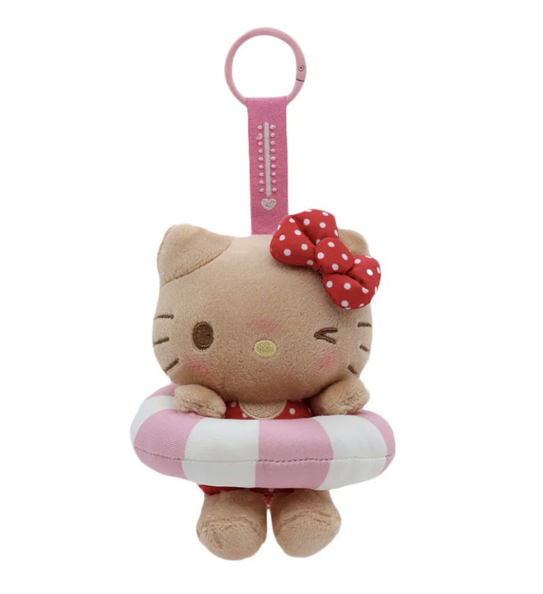 tanned-summer-mascot-series-plush-keychain-authentic-hello-kitty-