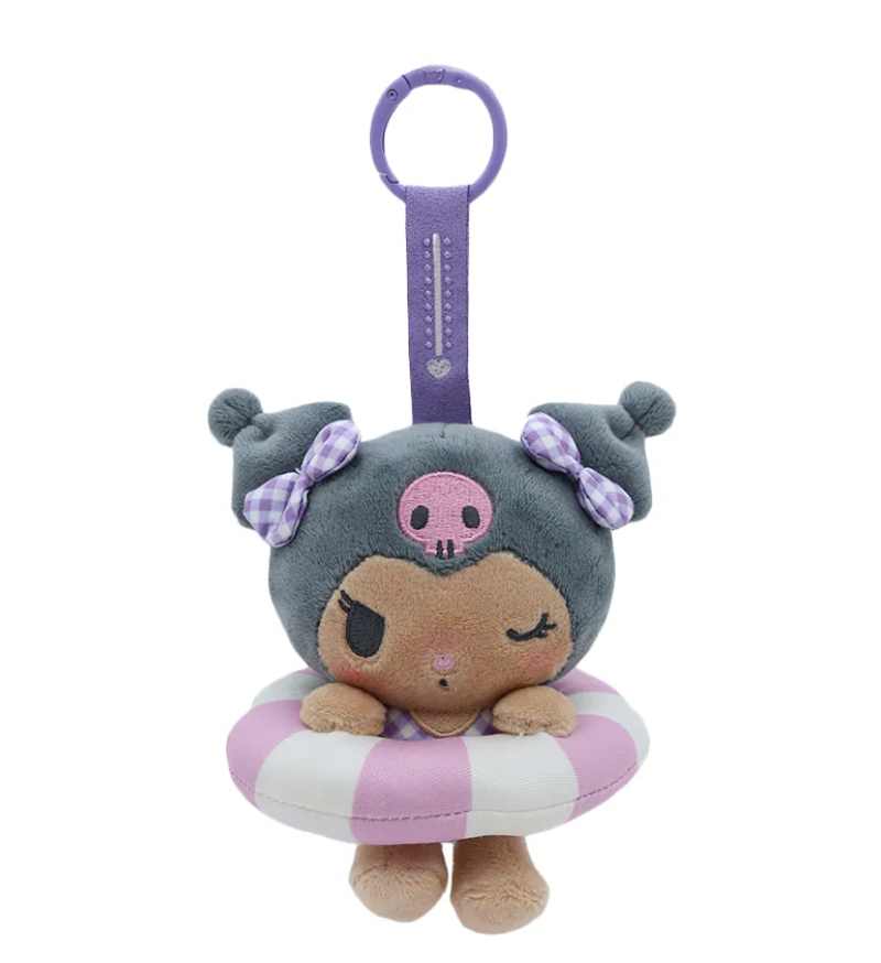 tanned-summer-mascot-series-plush-keychain-authentic-kuromi-
