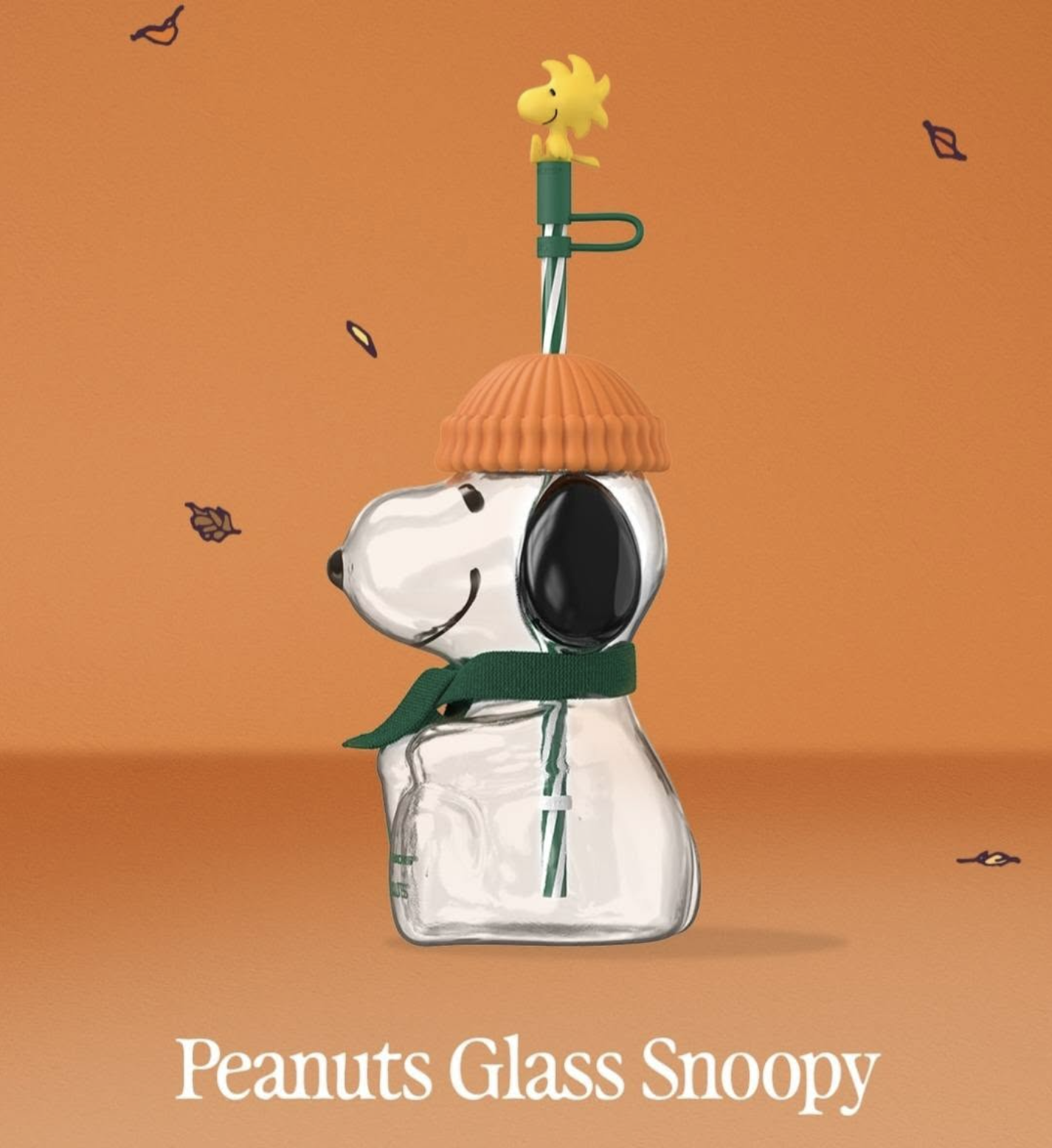 starbucks-snoopy-glass-cold-cup-woodstock-topper