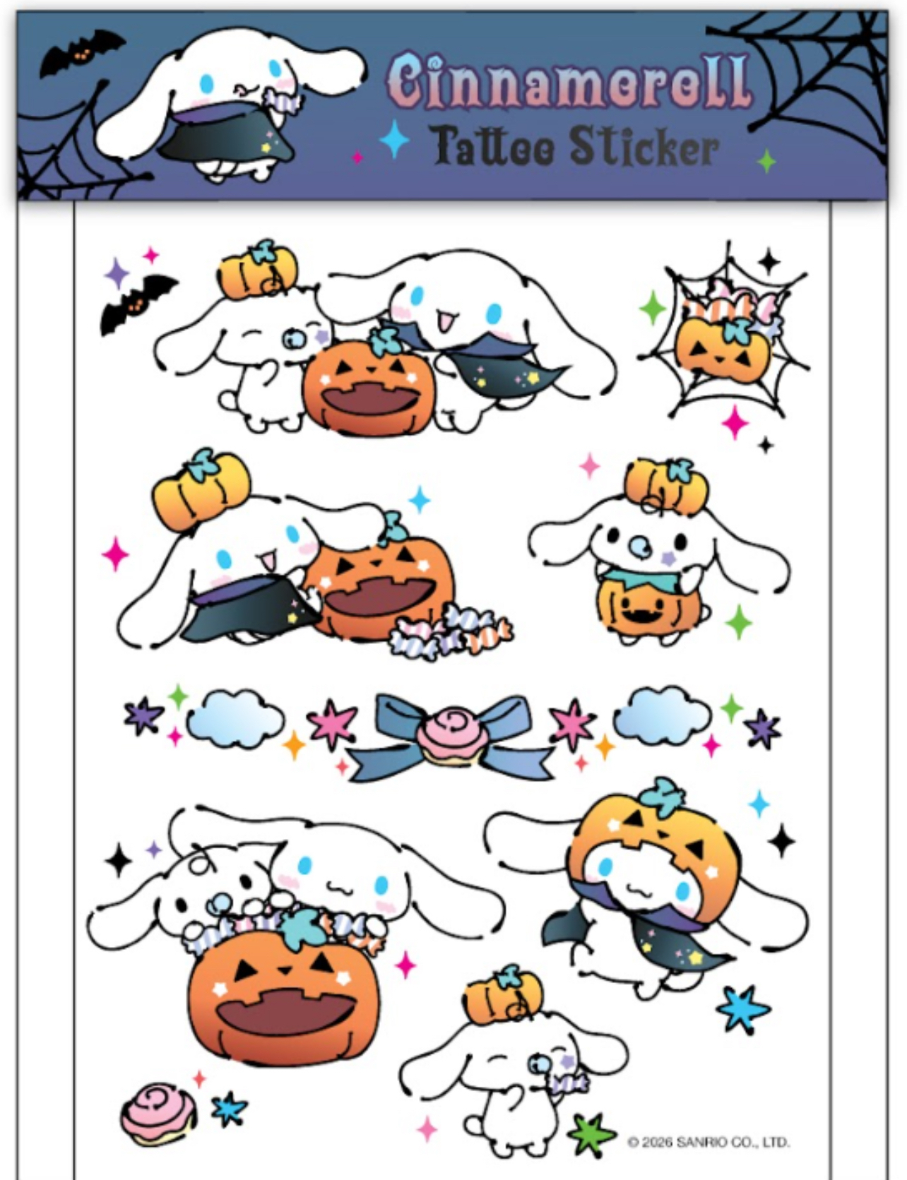 sanrio-halloween-cinnamoroll-witch-tattoo-sticker-sheet-goshopwithfebe