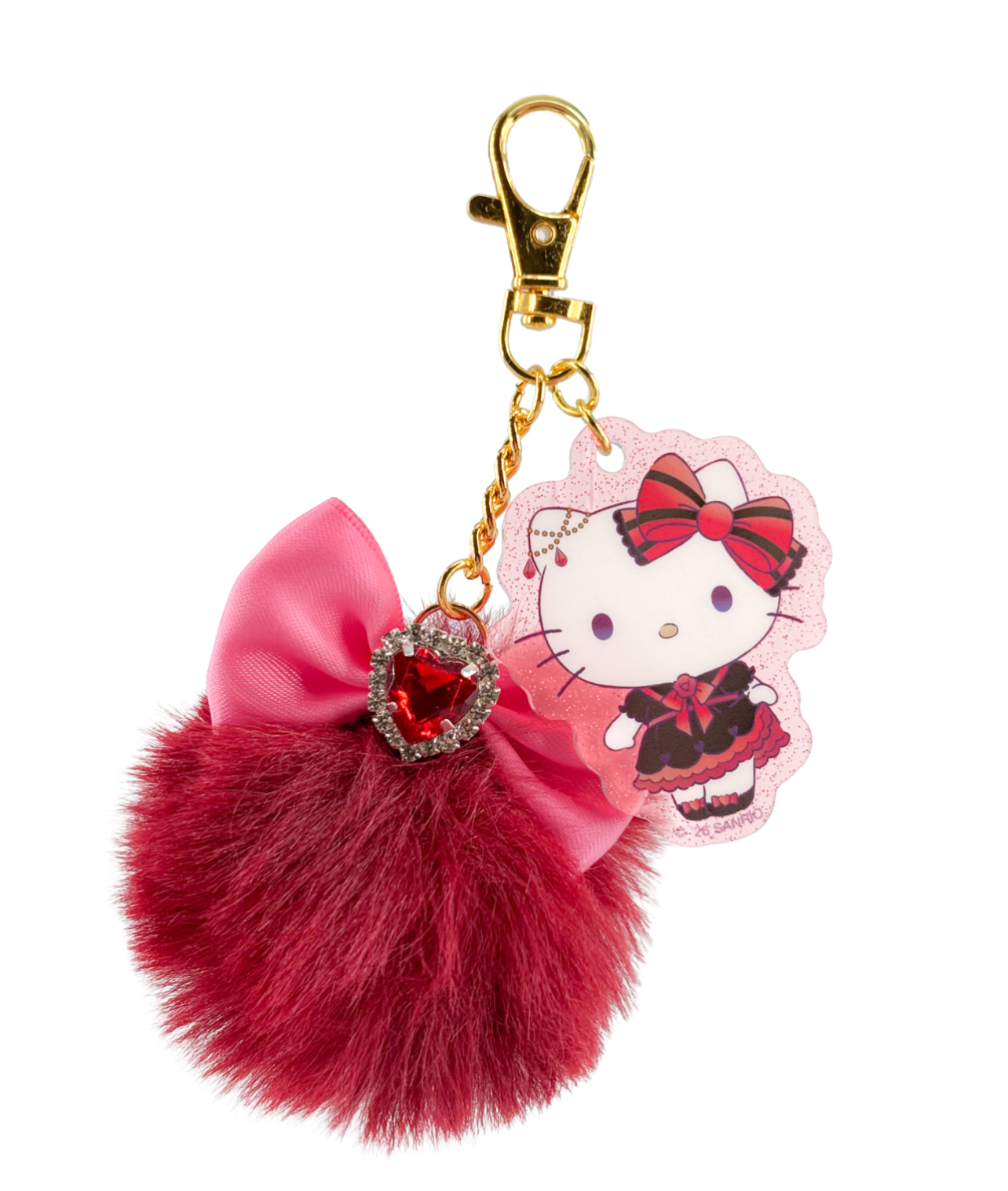official-sanrio-hk-halloween-cinnamoroll-kuromi-pompom-heart-gem-bag-charm