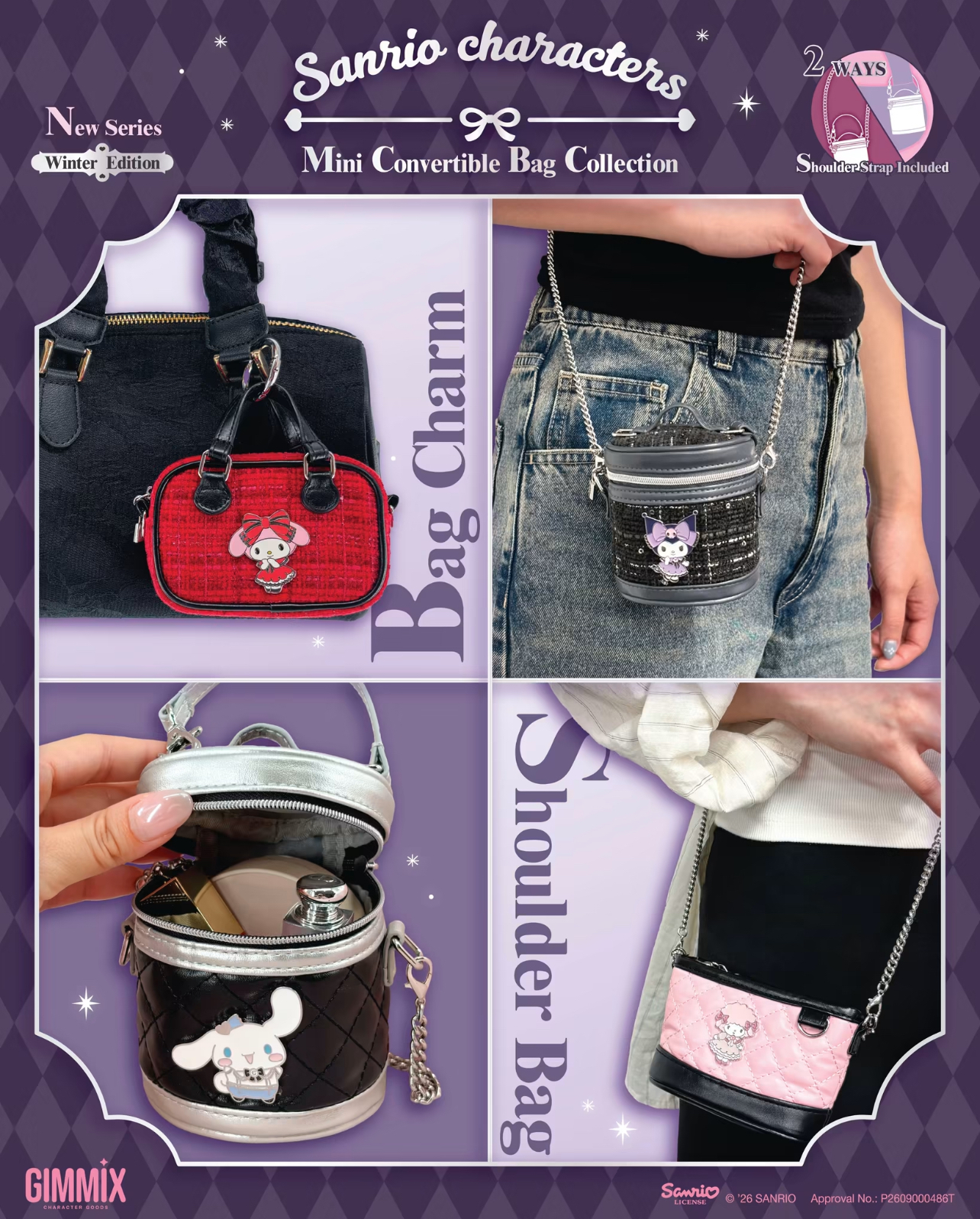 sanrio-winter-edition-mini-2way-convertible-shoulder-bag-details
