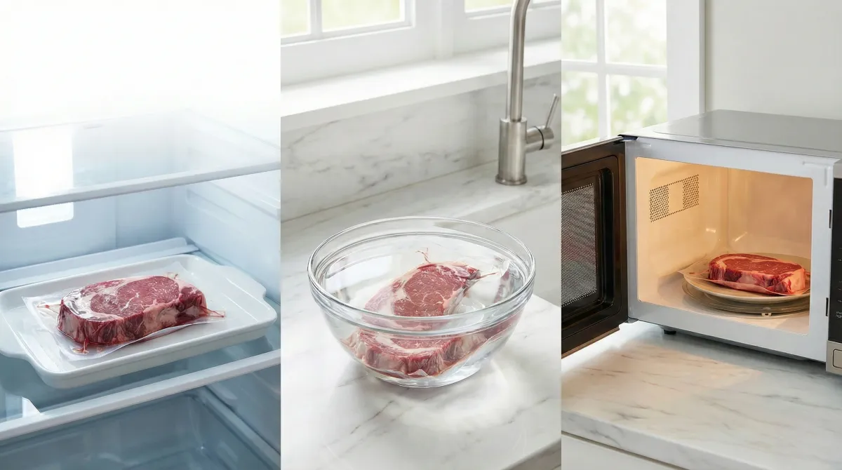 How to Thaw Frozen Meat Safely: 3 Methods (and What Not to Do)