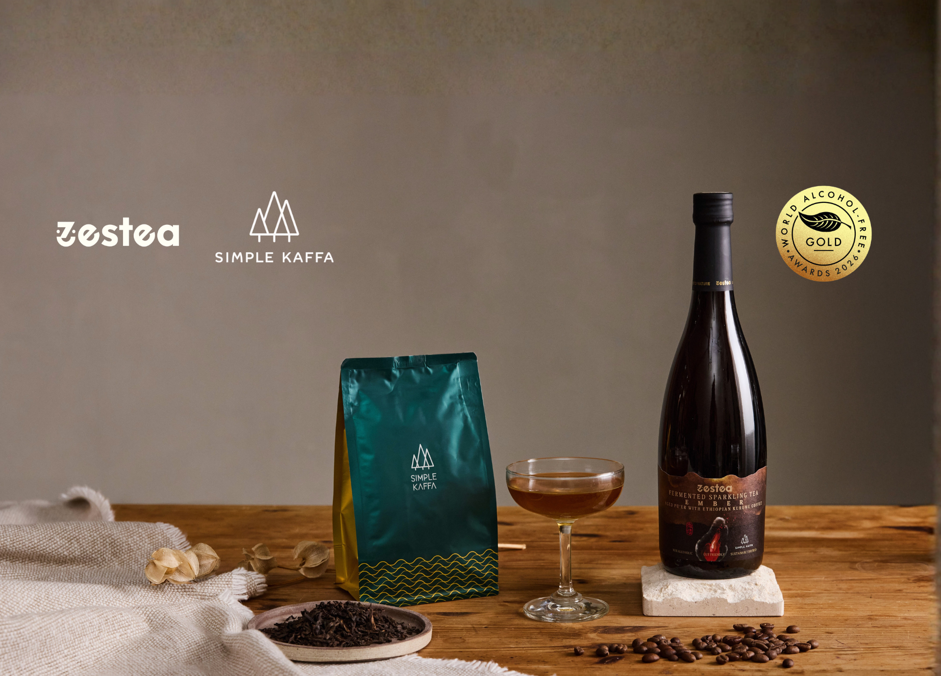  世界無酒精大獎金獎 2026 | Zestea Kombucha - 100%在地精釀正宗活菌康普茶