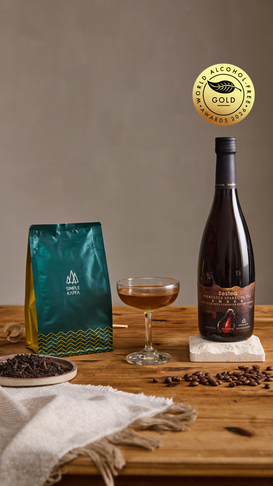  世界無酒精大獎金獎 2026 | Zestea Kombucha - 100%在地精釀正宗活菌康普茶