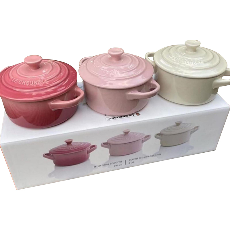 Le Round Cocotte 10cm Set of 3 - Pink – Order4me.shop