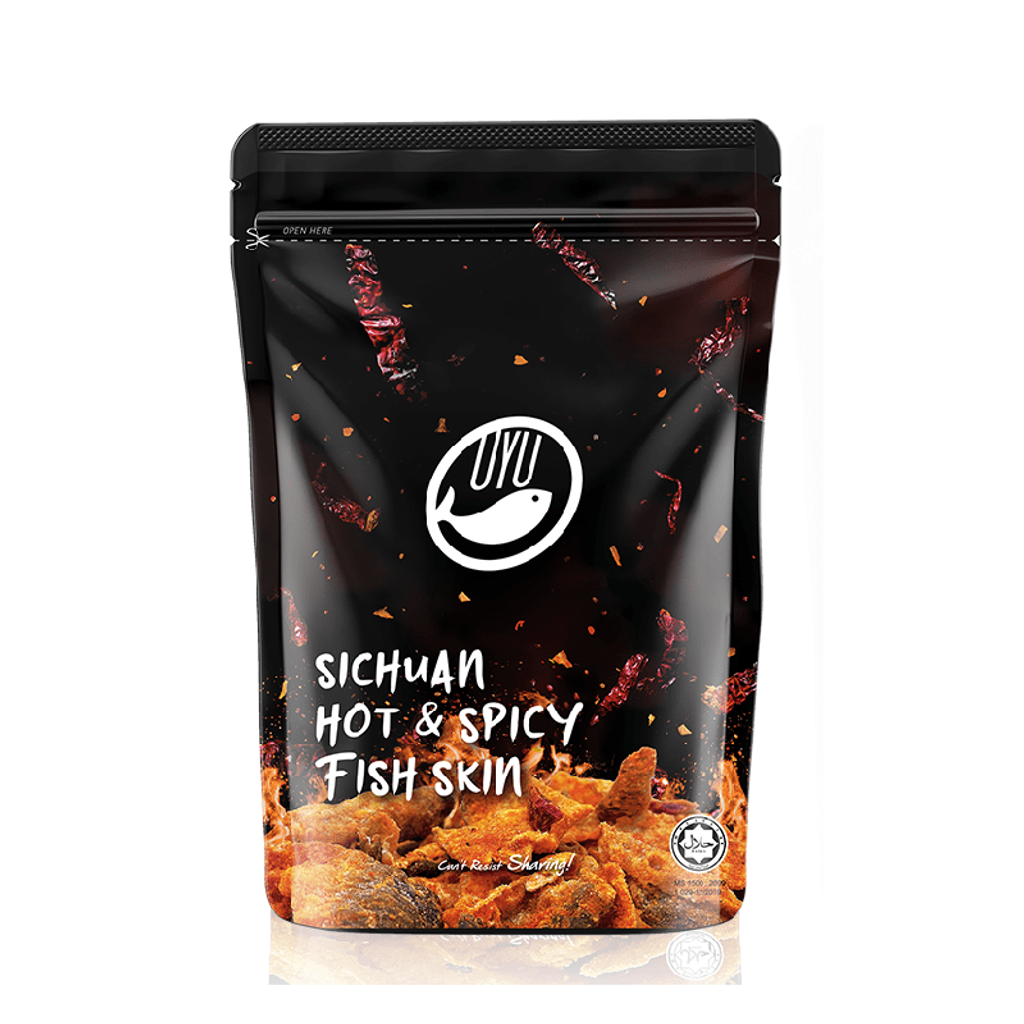 Oyu Sichuan Hot _ Spicy Fish Skin 100g
