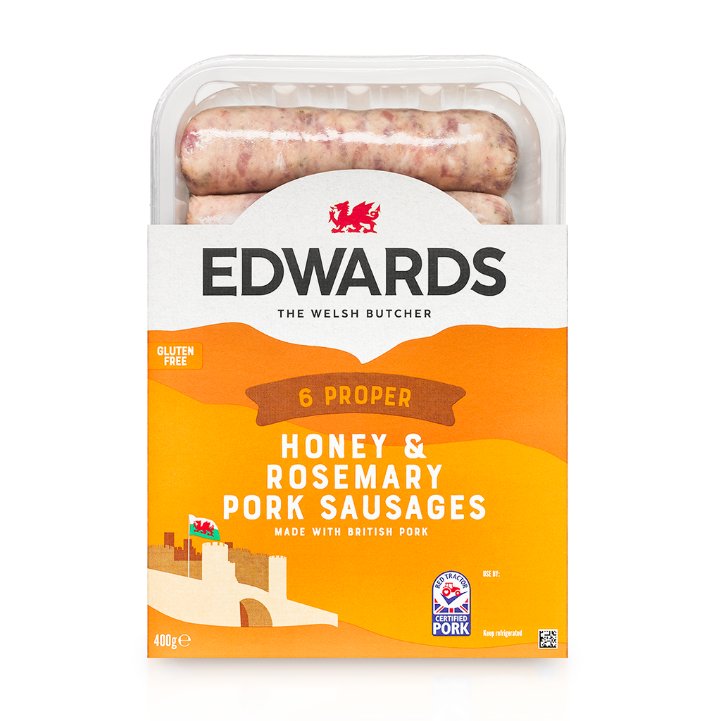 Edwards of Conwy Honey _ Rosemary Pork Sausages 400g