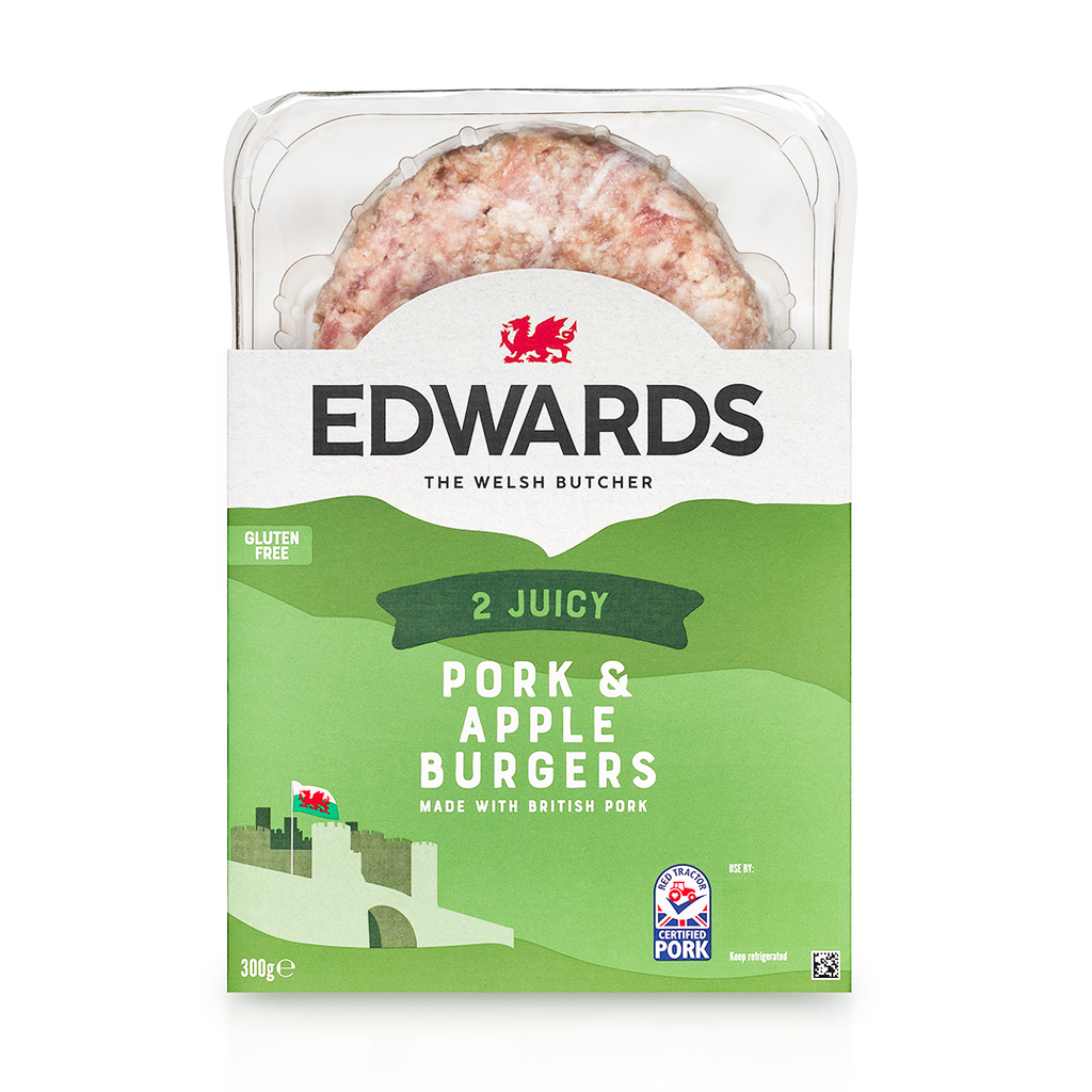 Edwards of Conwy Pork _ Apple Burgers 300g