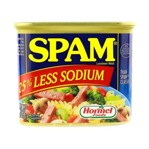 US SPAM LUNCHEON MEAT 25% LESS SODIUM 340G