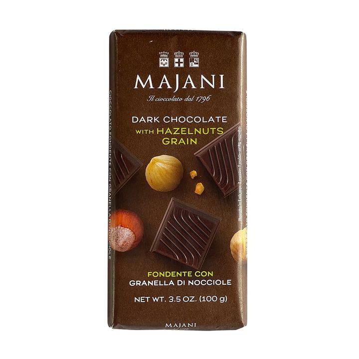 Majani Dark Chocolate with Hazelnuts Bar 100g