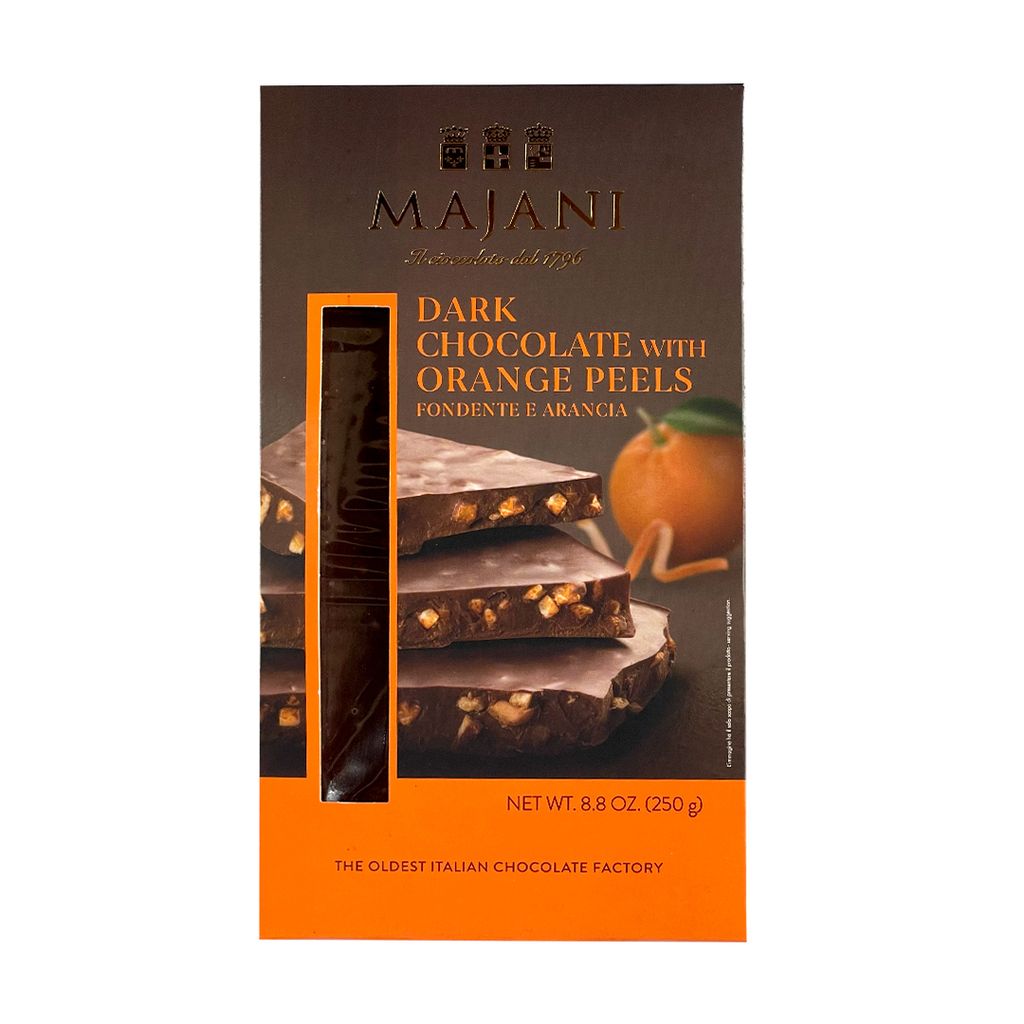 Majani Dark Chocolate with Orange Peels Bar 250g