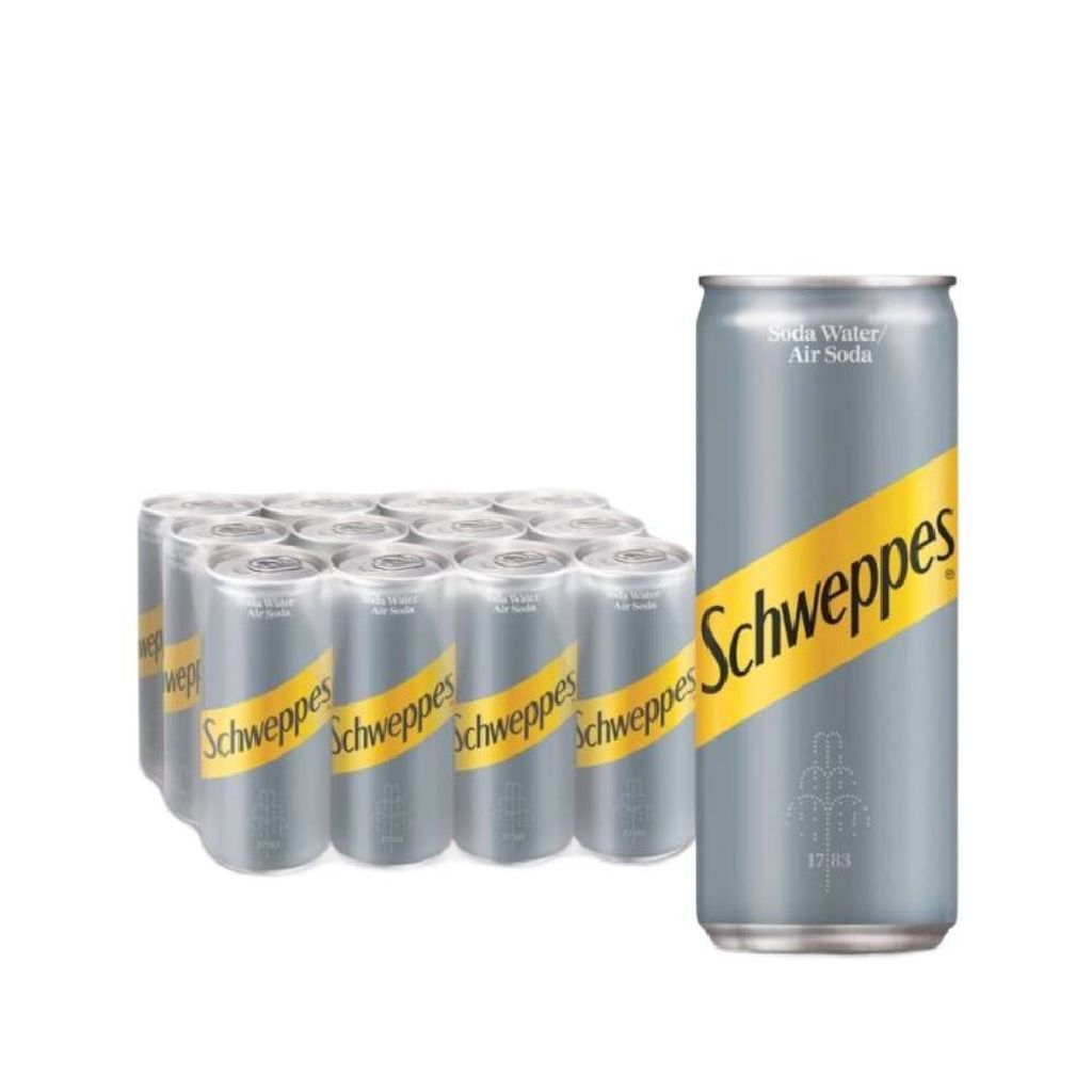 Schweppes Soda Water 320ML (12 Cans)