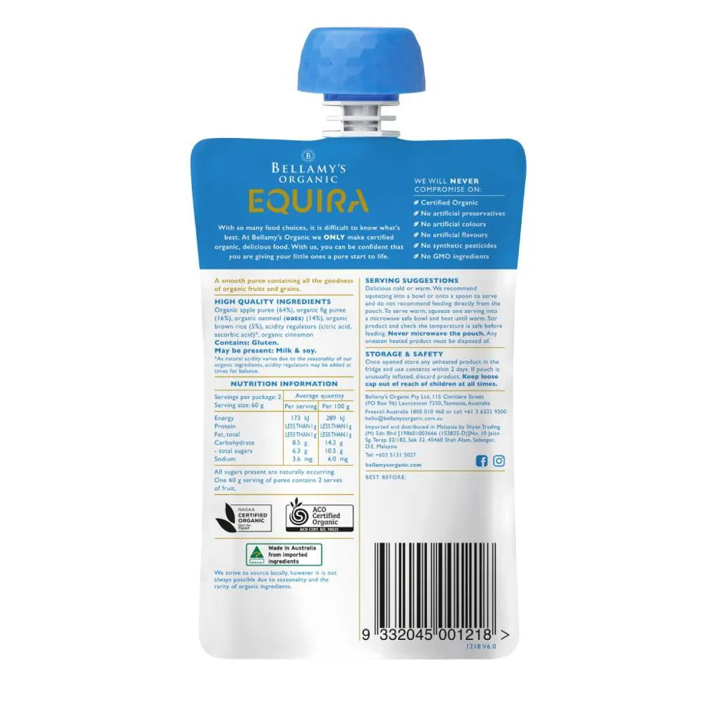 Bellamy's Apply & Fig Oatmeal Puree (2)