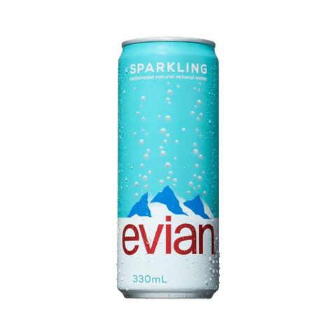 Evian Sparkling Can Natural Mineral Water 330ml