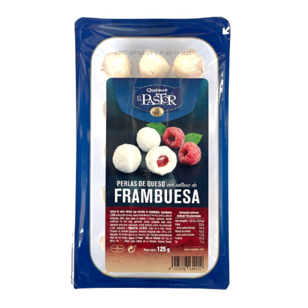 El Pastor Cheese Pearls With Rasberry (Frambuesa)