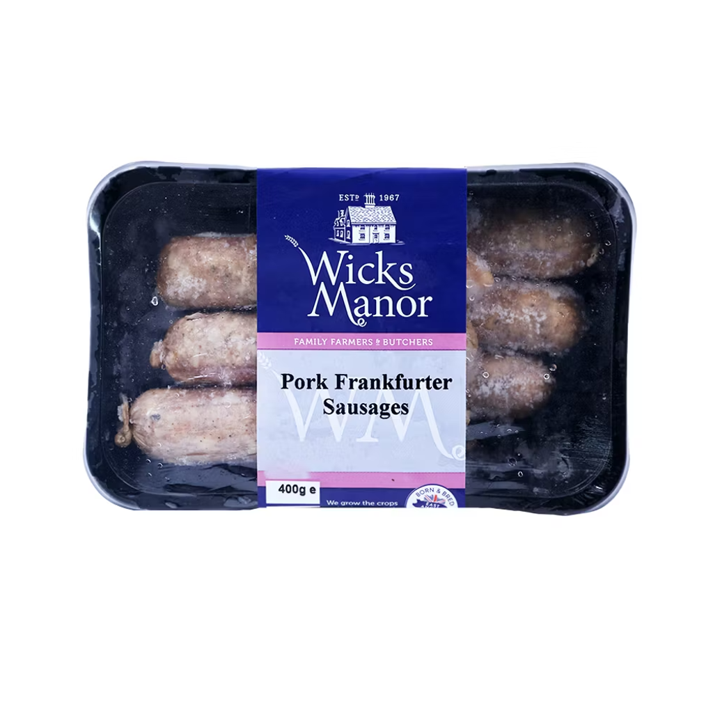 Wicks Manor-Sausage Pork Frankfurters Bulk