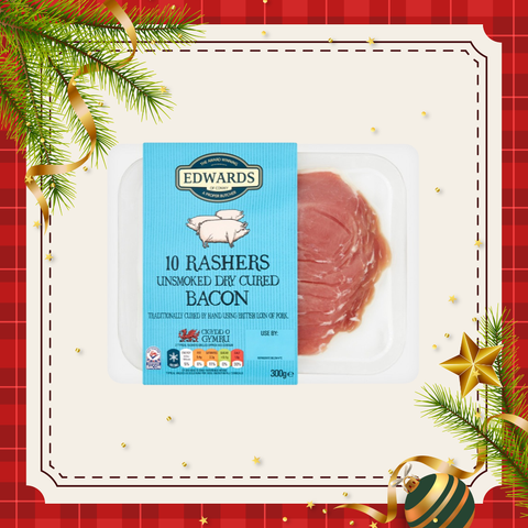 Edwards of Conwy 10 Dry Cured Bacon 10 Slices 300g