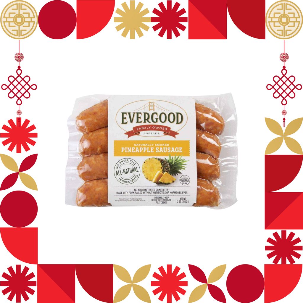 EVERGOOD PORK ABF PINEAPPLE SAUSAGE 340.2G