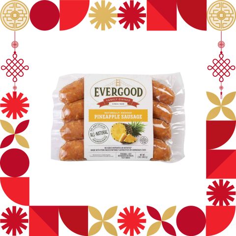 EVERGOOD PORK ABF PINEAPPLE SAUSAGE 340.2G