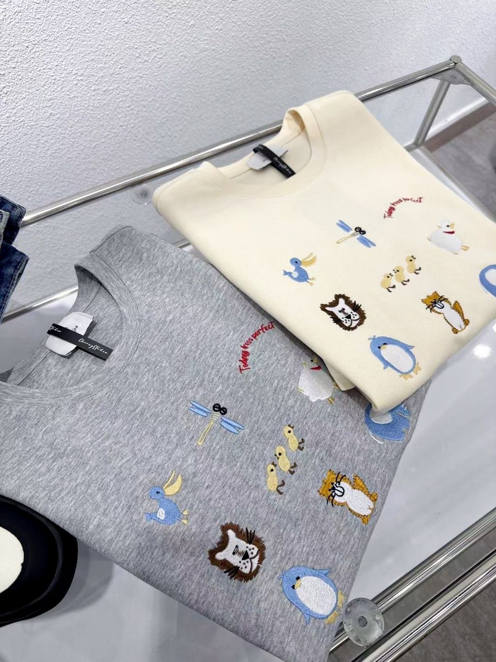 厚磅刺繡長版T-9