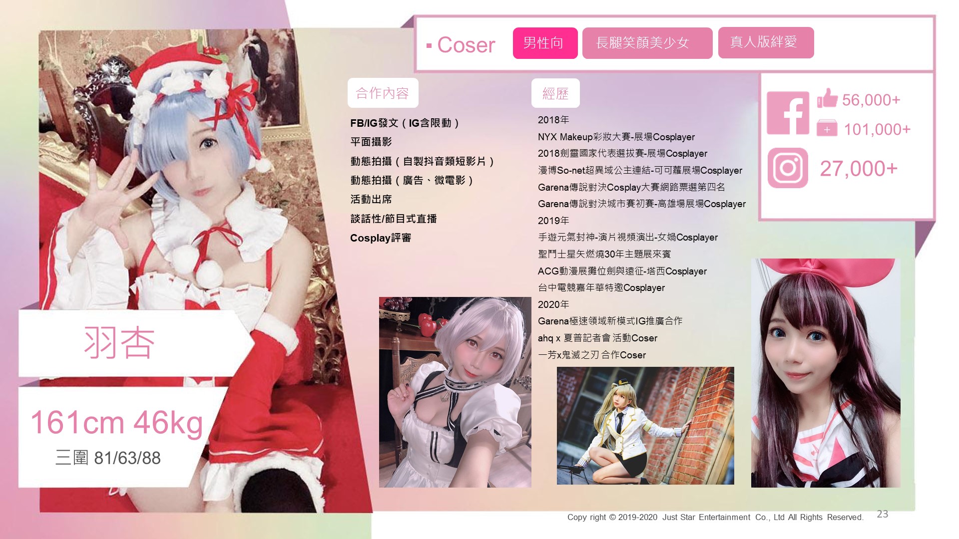 Cosplay男性向 Jstars 競昇整合行銷股份有限公司