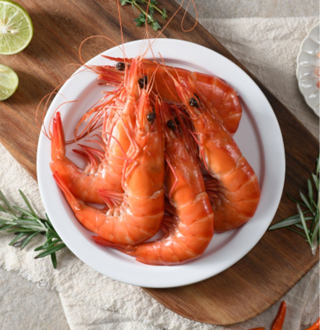 Tiger Cooked Prawn Head On 41-50 OR 31-40 3