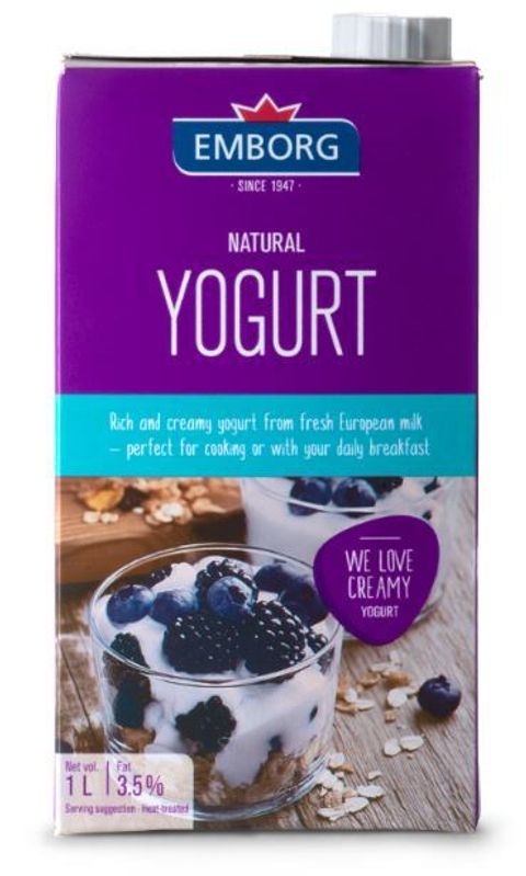 Emborg Natural Yogurt 1L 1