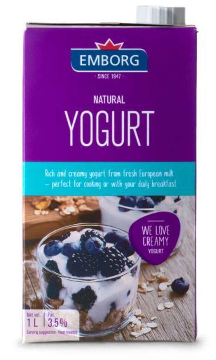 Emborg Natural Yogurt 1L 1