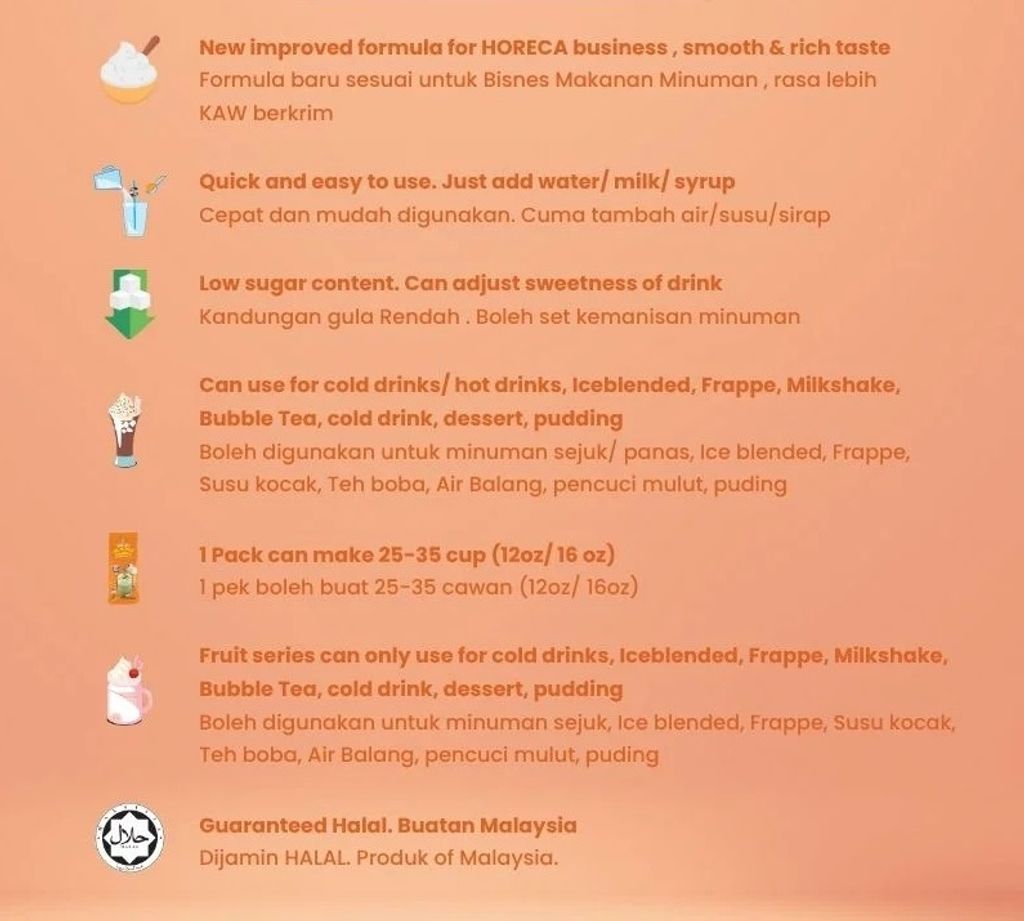 Milkshake Premix Thai Green Tea 3