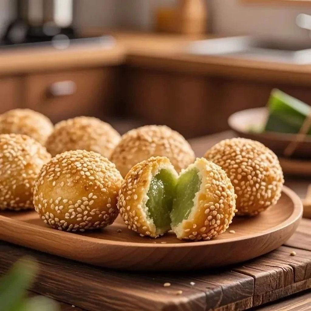 PA Sesame Ball Pandan Kaya 1